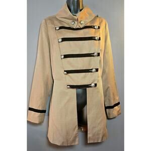 Tan Fumbling Foe Steampunk Blazer, L